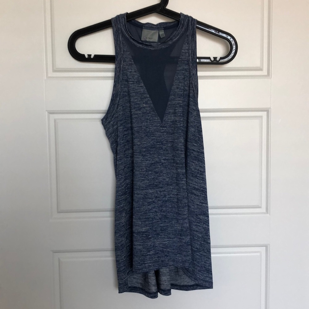 Athleta XXS heather blue razor back tank